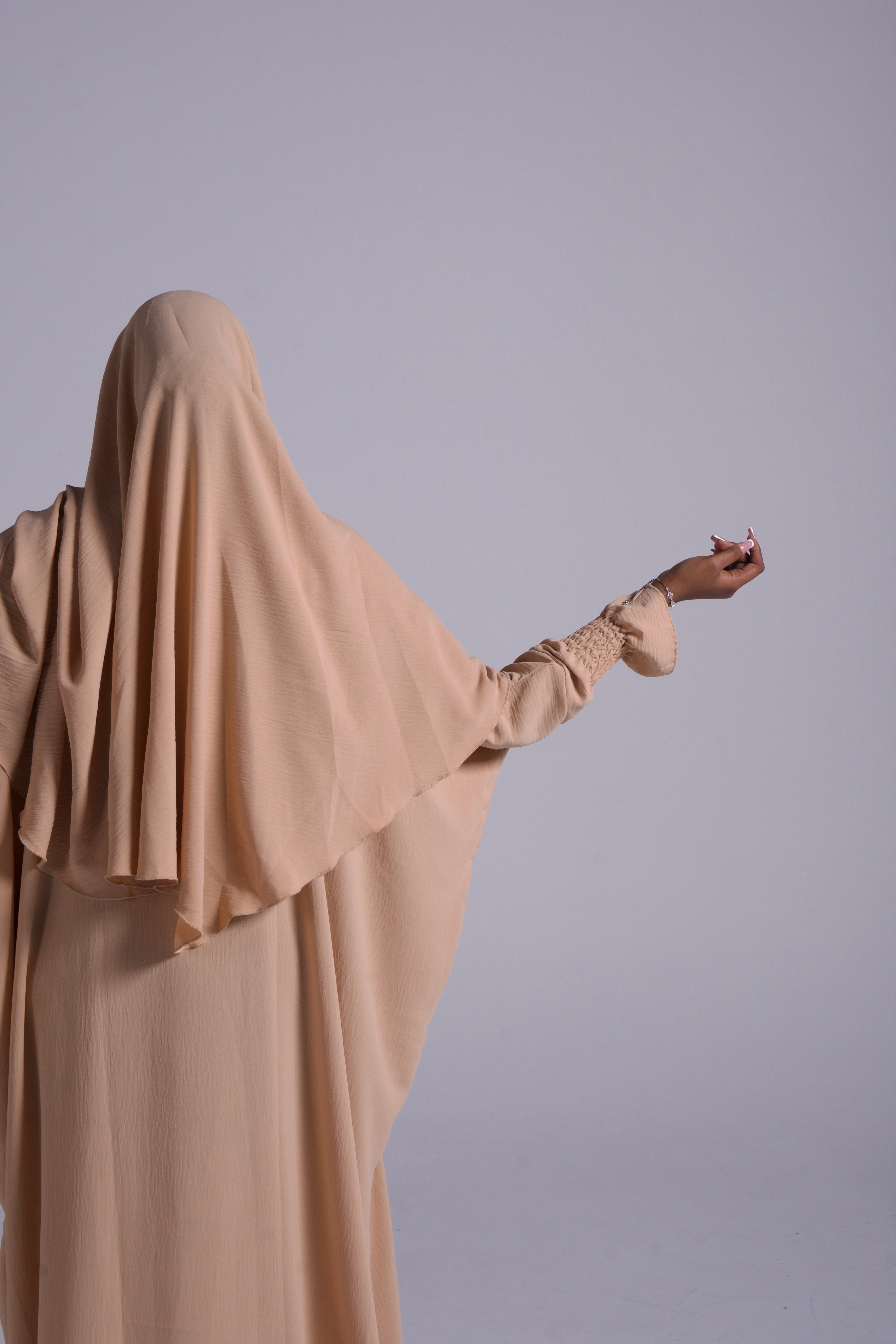 RUCHED SLEEVE KHIMAR