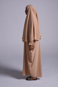 RUCHED SLEEVE KHIMAR